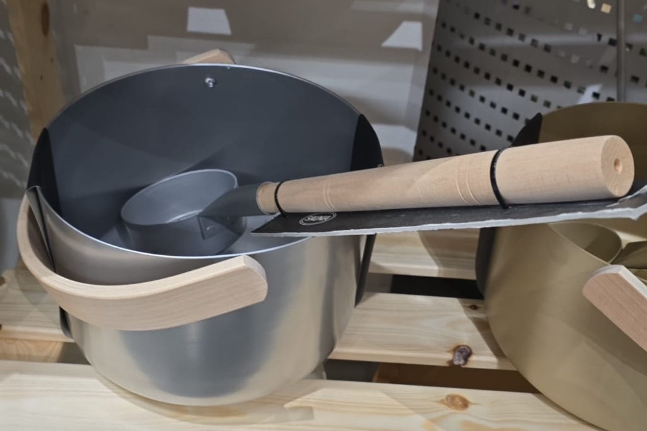 Sauna RVS Emmer 4L met Lepel